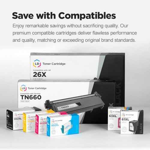 LD Products Compatible Toner Cartridge Replacement for Brother TN570 High Yield (Black, 2-Pack) Compatible w MFC-8440 HL-5140 HL-5150D HL-5150DLT HL-5170DNLT DCP-8040D DCP-8045D MFC-8840D and More