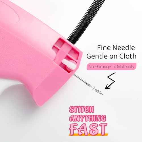 Stitch Gun for Clothes Comes with 6 Fine Needles, 3000 Pcs Micro Fasteners(1500 White & 1500 Black),Stitch Gun Speedy Clothing Fixer, Quick Clothing Fixer