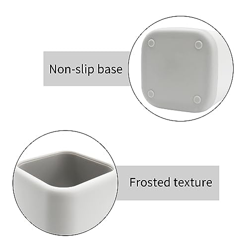 ZUFECY Gray Pen Holder Stand for Desk - Scandinavian Style Office & Makeup Organizer