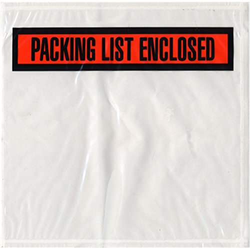 Packing List Envelopes 7.5" X 5.5" Pouches Invoice Enclosed Adhesive Bags Pack of 1000
