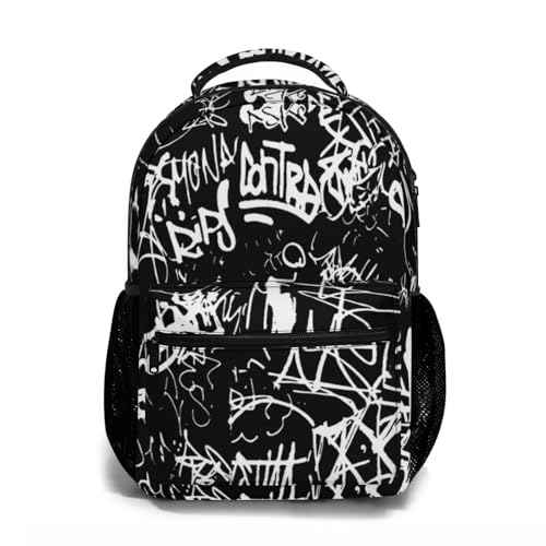 Funny Graffiti Art Backpack, Laptop Backpack with Multiple Pockets for Adult Hiking Travel Work 17 Inch
