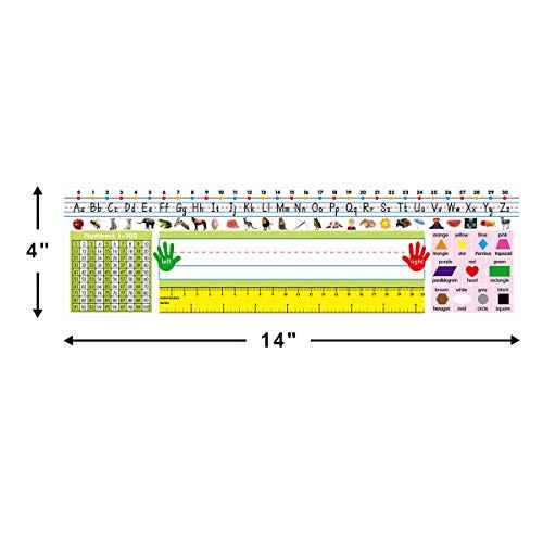 Traditional Manuscript Nameplates Self Adhesive Primary Students Desk Plates Pack of 36