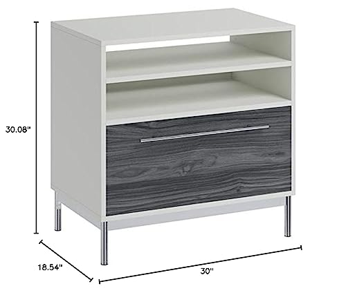 Sauder Vista Key Lateral File Ped, Pearl White Finish