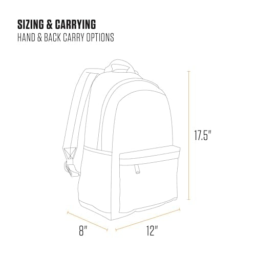 Carhartt 21L Classic Water-Resistant Backpack Black - Unisex, Laptop & Travel