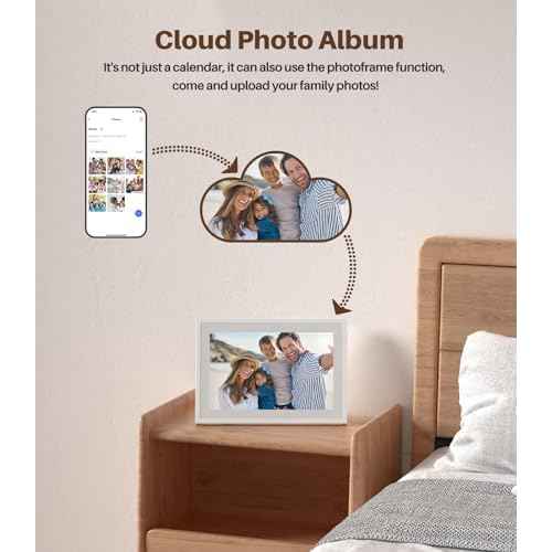 10.1 Inch Smart Digital Calendar & Chore Chart ? IPS HD Touchscreen Family Organizer, Desk Planner with Meal Scheduler, Android App Support & Photo Frame | Smart Calendar