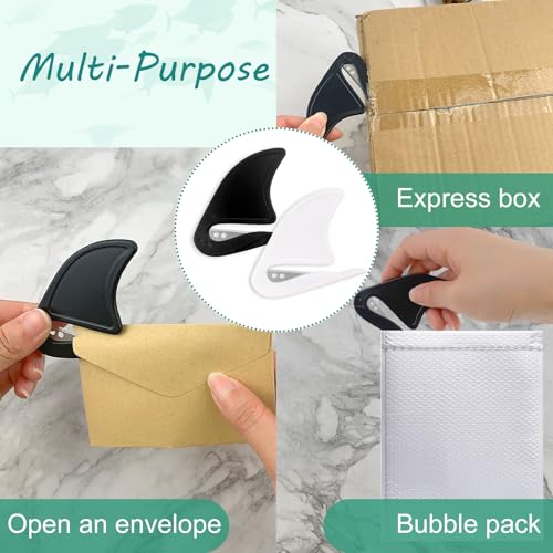 ZUFECY 4pc Letter Opener, Paper Cutter with Blade, Knives Box Cutter Suitable for Envelope, Mail Opener