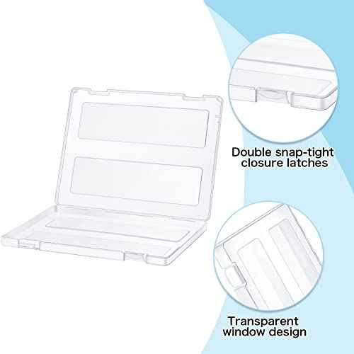 10 Pieces A4 File Box Paper Photo Storage Box A4 Portable Project Case Clear Plastic Document Magazine Organizer Box for Office School Supplies Accessories 12.52 x 9.5 x 0.95 Inch