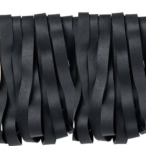 AMUU 30Pcs Large Black Rubber Bands 18cm x 15mm Thick Heavy Duty Wide