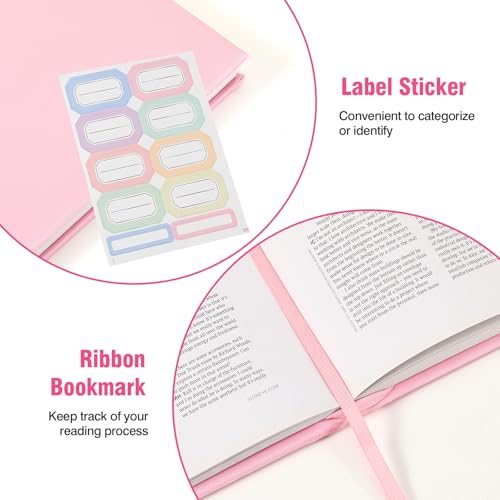 MoKo Book Cover, Reusable and Stretchable Up to 10 x 12.5 in, Pink