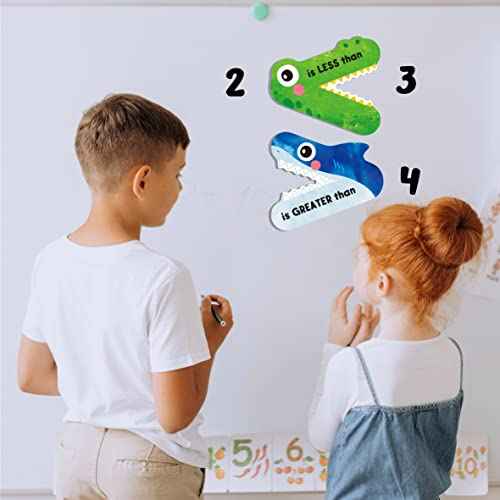 3 Magnetic Math Signs - Greater Than/Less Than/Equal to Math Demonstration Tool for Teacher, School & Classroom Supplies