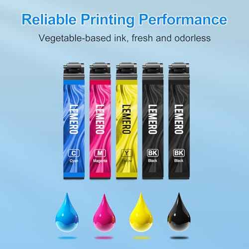 Remanufactured for Epson 232XL Ink Cartridges Combo Pack Replacement for Epson 232 Ink Cartridge Use with Epson XP-4200 XP-4205 Workforce WF-2930 WF-2950 Printer 5 Pack Large Capacity 232 232XL