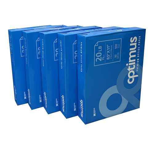 Multi- Use Copy & Printer Paper, 8.5¡± x 11¡±, 20 lbs, (Pack Of 2500 SHEETS/5 REAMS), Letter Size, Laser, Inkjet & Fax Paper, For School, Office & School Applications