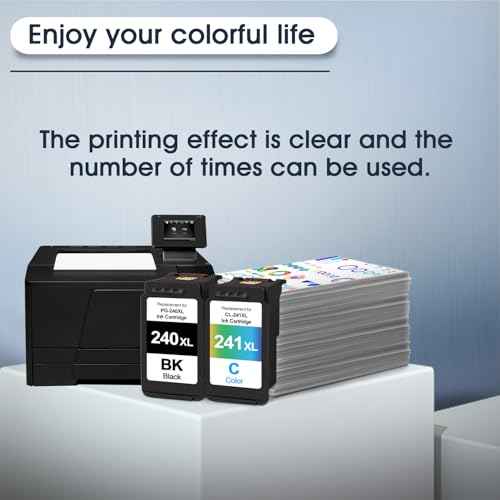 240XL 241XL Combo Pack Replacement for CanonPG-240XL CL-241XL Ink Cartridges for Canon PIXMA MG3620 MG3600 TS5120 MX472 Printer (1 Black,1 Color)