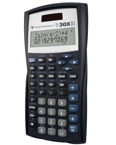 Texas Instruments TI-30XIIS Scientific Calculator Black - Two-Line Display, Math & Science