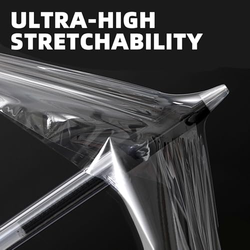 ROSEUP Heavy Duty Clear Stretch Wrap Film 5"x1000ft Roll with Handle - 4 Pack
