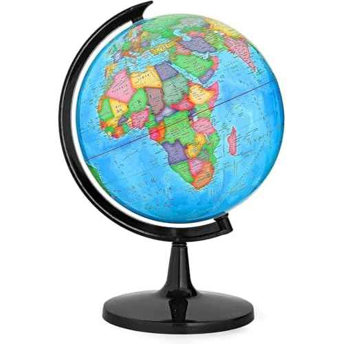 GOCHANGE Classroom Globes Elementary, 13in Political Teaching Globe with Countries & Capitals & State Capitals, Large Globes for Adults & Children