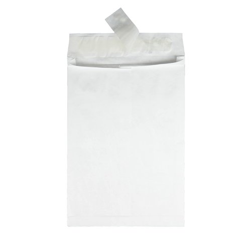 Quality Park Survivor Lightweight 14 lb Tyvek Open End 1.5" Expansion Mailers, 13 1/2, Square Flap, Redi-Strip Closure, 10 x 13, White, 25/Box