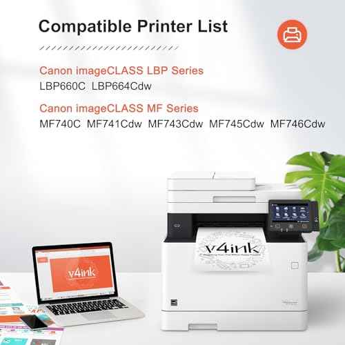 v4ink 055H 055 Compatible Toner Cartridge Replacement for Canon 055H 055 High Capacity for Canon Color ImageCLASS MF743Cdw MF741Cdw MF746Cdw MF743 Printer (Black 1-Pack)