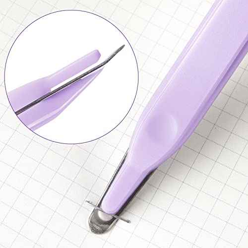 Professional Magnetic Staple Remover Puller Staples Remover Staple Removal Tool for School Office Home 3 Pack (Blue, Pink, Purple)