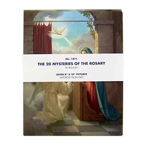 The Mysteries of the Rosary Illustrated Cardstock Poster Set, 20 Pieces, 10 Inch