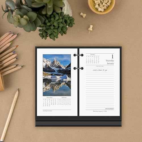 AT-A-GLANCE 2026 Desk Calendar Refill, Daily, 3-1/2" x 6", Standard, Loose-Leaf, Photographic (E4175026)