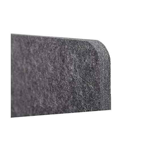Stand Up Desk Store ReFocus Raw Noise and Distraction Reducing Freestanding Acoustic Desk Divider Mounted Privacy Panel (Anthracite Gray, 20.9" x 16")