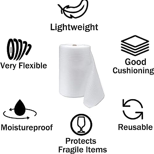 PONGHEI 12x70' Eco-Friendly Foam Wrap Rolls for Moving & Packing, 30cm x 25m
