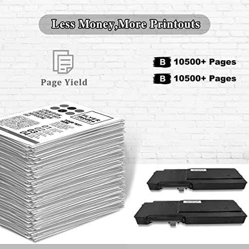 VICTORSTAR Remanufactured Toner Cartridges C400 C405 2 Black Extra High Yield 10500 Pages for Xerox C400 C400n C400dn C405 C405n C405dn MFP Laser Printers