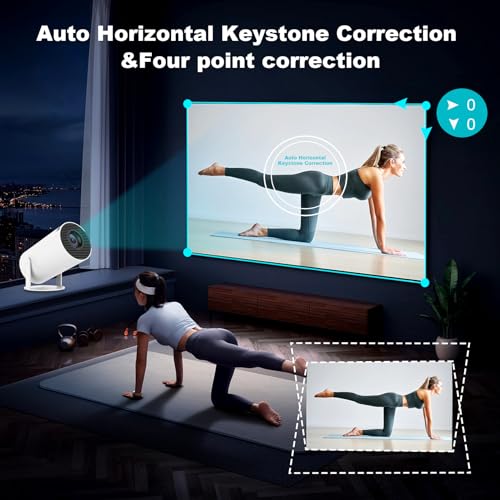 Mini Projector, Support 4K 1080P Portable Projector with Dual Band WIFI6 5G Wireless 5.2 Bluetooth Android 11, 160 ANSI Lumens, 180¡Æ Rotatable, Auto Keystone Correction,35"-130" Screen Video Projector