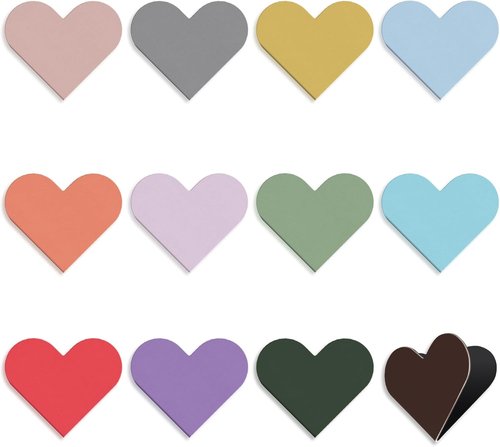 JIXZEN Heart Magnetic Bookmarks - 12 PCS Cute Corner Bookmarks for Women & Girls | Perfect Gifts for Book Lovers