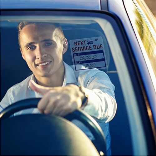 Hebayy Vehicle Maintenance Log Book 110 Sheets with 36 Service Due Stickers, 5.5 x 7.1 Inch Car Repair Recorder