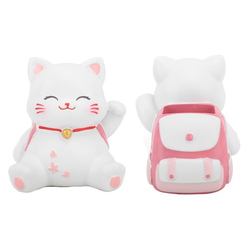 Pen Holder,Pen Holder for Desk, Cat for Desk Cute,Multipurpose Resin Cat Cute Pencil Holder for Home School Office Decor