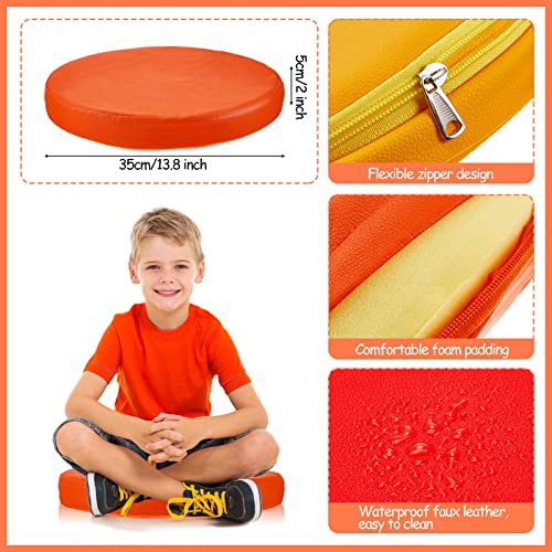 8 Pcs Kids Floor Cushions 13.8 x 13.8 x 2 Inch, Classic Color Set (Vacuum Packed)