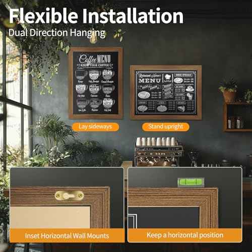 SHANTRA 30"x20" Large Chalkboard, Wooden-Framed Blackboard for Wall, Magnetic Chalkboard for School Office Home, Includes Chalk, Eraser & Hanging Hardware