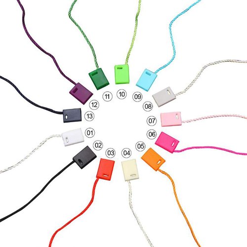 1000 PCS Hang Tag String Snap Lock Pin Loop Tie Fasteners,Polyester String Pink Hanging String Pink String Hang Tag String Fastener Hook Ties Easy and Fast to Attach