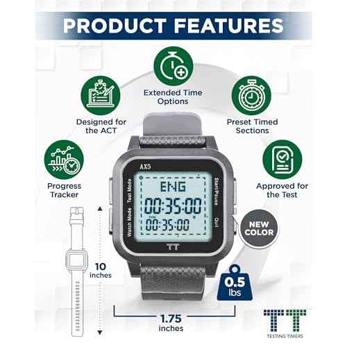ACT G5 - Authorized Easy-to-Use Digital Pacing Reusable Watch, Includes Test Mode Button with Pre-Program Section for ACT & Blinking Marker to Monitor Elapsed Time (Standard + Extended Time)
