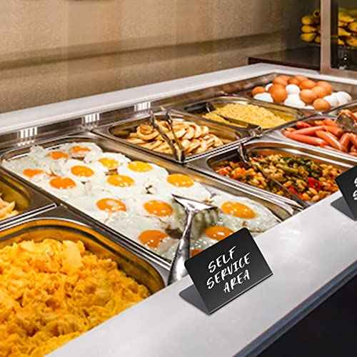 12 Pack 4"x3"Mini Chalkboard Signs for Chalk Sign for Food - Party - Buffet - Table Sign Chalkboard - Wedding - Bakery - Small