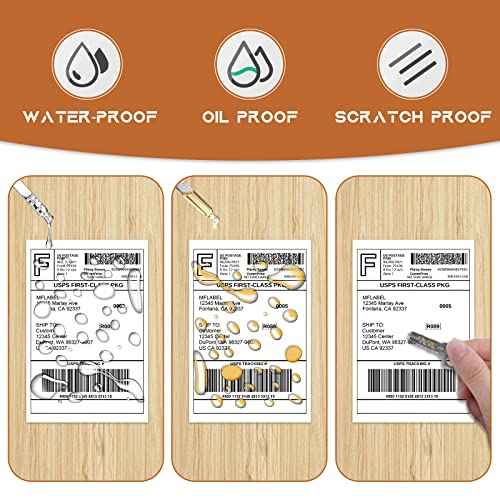 MFLABEL¢ç 6 Rolls Dymo 1744907 Compatible Labels for 4XL | 4"x6" Thermal Shipping Labels (220/Roll) + 24 Free Fragile Stickers | No Ink/Toner Needed! Compatible with Zebra Printers