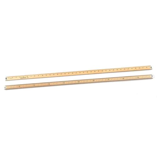 hand2mind Wood Economy Meterstick/Yardstick with Protective Metal Ends for School Classroom, Home, or Office (Pack of 6)