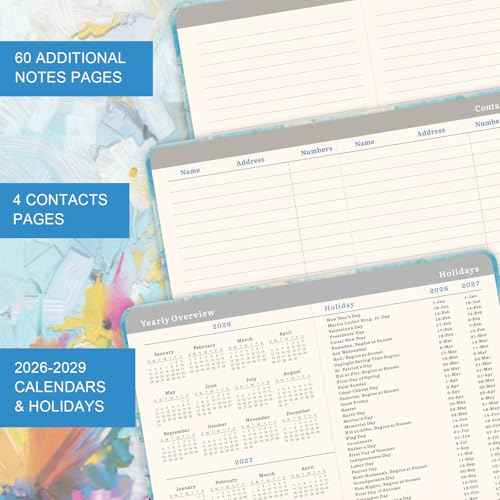 2026-2028 Pocket Planner/Calendar - 3 Year Monthly Planner 2026-2028, Jan 2026 - Dec 2028, 6.3" x 3.8", 60 Notes Pages, Inner Pocket, Pen Loop, Elastic Closure, Perfect Organizer for Purse