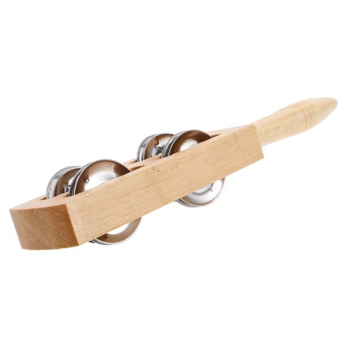 Toddmomy Wooden Jingle Girl Handheld Bell Rattles for Music Education Safe and Engaging Hand Percussion Instrument for Home School and