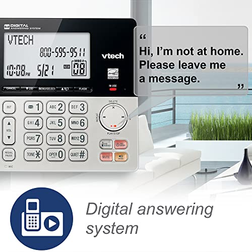 VTech VG208 DECT 6.0 Corded/Cordless Phone with Answering Machine - 1 Handset