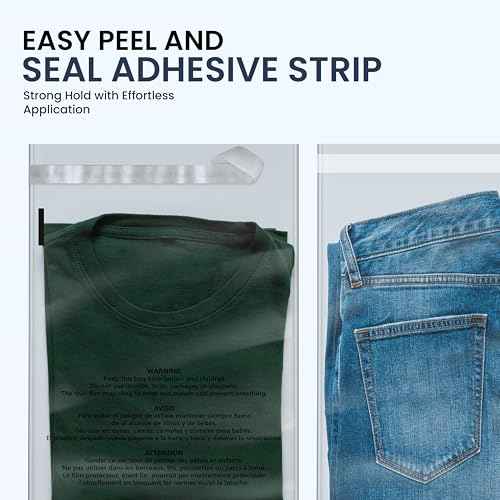 9x12 Clear Poly Bags with Suffocation Warning, 200 Pack | FBA-Compliant Self-Seal Packaging Bags for Clothing, Shipping, Retail, Storage, Mailing | Crystal Clear Plastic Bags Bulk