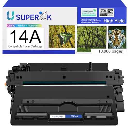 SuperInk 1 Pack Black Toner Cartridge Compatible for CF214A 14A use in Laserjet Enterprise 700 M712 M725 M712dn M712n M712xh MFP M725dn M725f M725z Printer (10,000 Pages High Yield)