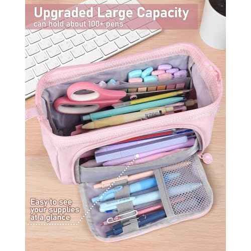 Nicpro 78 PCS Aesthetic School Supplies with Cute Pen Case, 12 Pastel Highlighters, 12 Color & Black Ink Gel Pens, 10 Mechanical Pencils 0.5, 0.7, 0.9, 2.0 mm, 6 Ballpoint Pen for Student Stationary