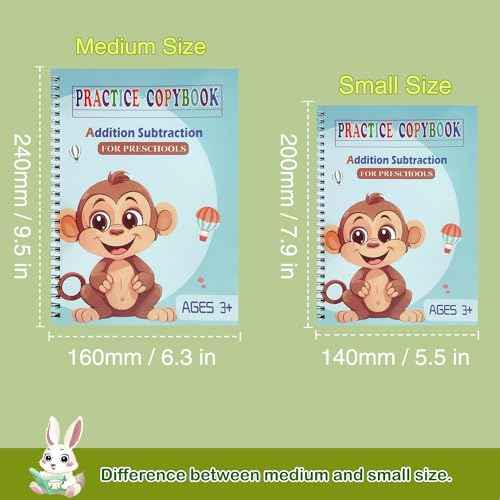 Magic Grooved Practice Copybook 5 Pack with Pens, Groove Reusable Magical Handwriting Workbooks, Tracing Letters Numbers, Math, Kindergarten Sight Words for Kids Ages 3-8 for Preschool(5books+Pens£©