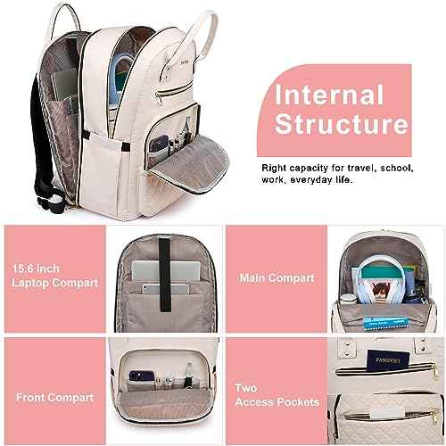 YAMTION Backpack for Women and Teen Girls,School Backpack TSA Laptop Bookbag with USB for College University Students Business Office Work Travel