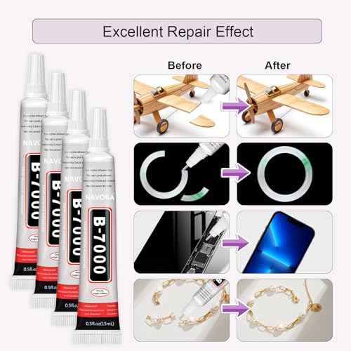 8 PCS 15ml B7000 Glue Clear with Precision Tip, Rhinestone Glue for Nail, B-7000 Glues for Craft Glues, Jewelry Making, Nail Art, DIY, Makeup, Shoes