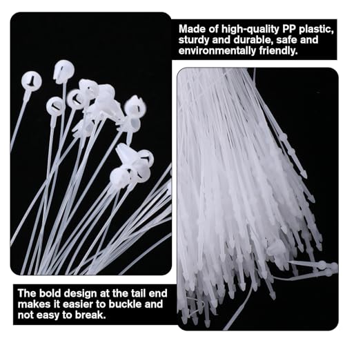 2000 pcs Hang Tag Fasteners - 5 inch Clear Plastic Loop Locks for Clothing & Accessories