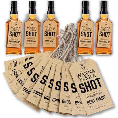 Groomsmen Proposal Gift - Wedding Groomsmen Gifts Set Of 8 Will You Be My Groomsman Cards, 2 Will You Be My Best Man Proposal Gifts, Groomsman Gifts Ideas Groomsmen Cards Take Shot Tag